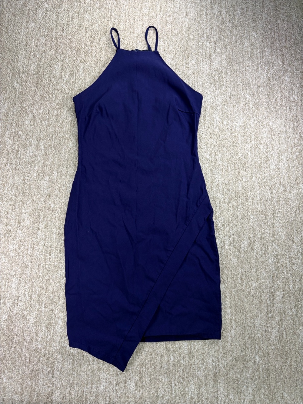 The Vintage Shop Navy Halter Mini Dress! #nightlife #datenight #navy